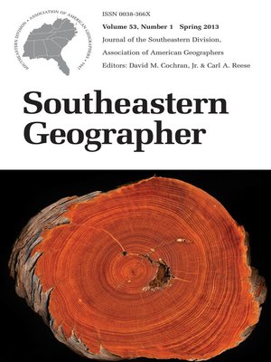 cover image of Southeastern Geographer
